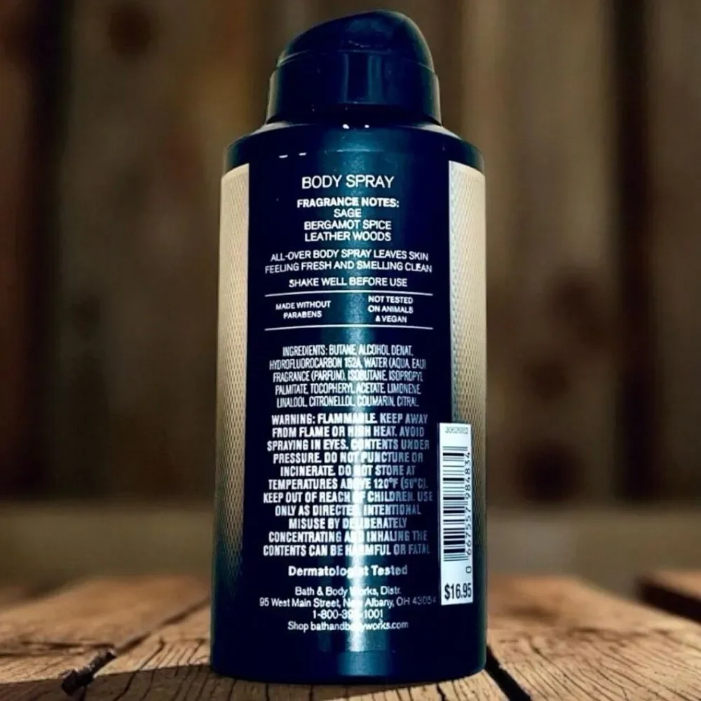 Bath & Body Works Graphite Men’s Collection Bergamot Woods Body Spray